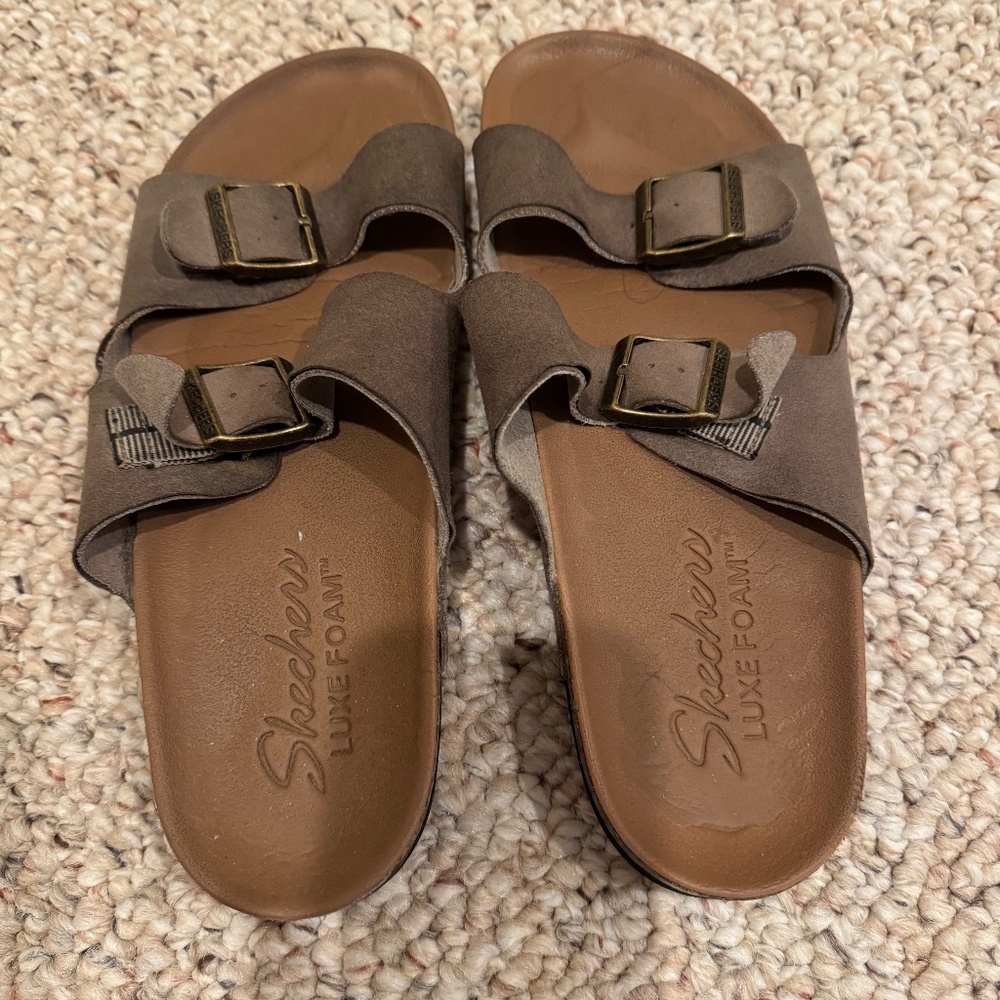 Skechers Ladies Double Buckle Sandals Size 8